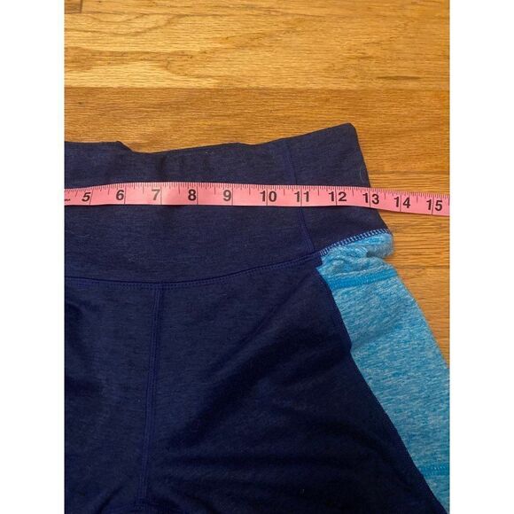 Tek Gear, women's blue color blocked elastic waist athletic leggings size small - Picture 6 of 8